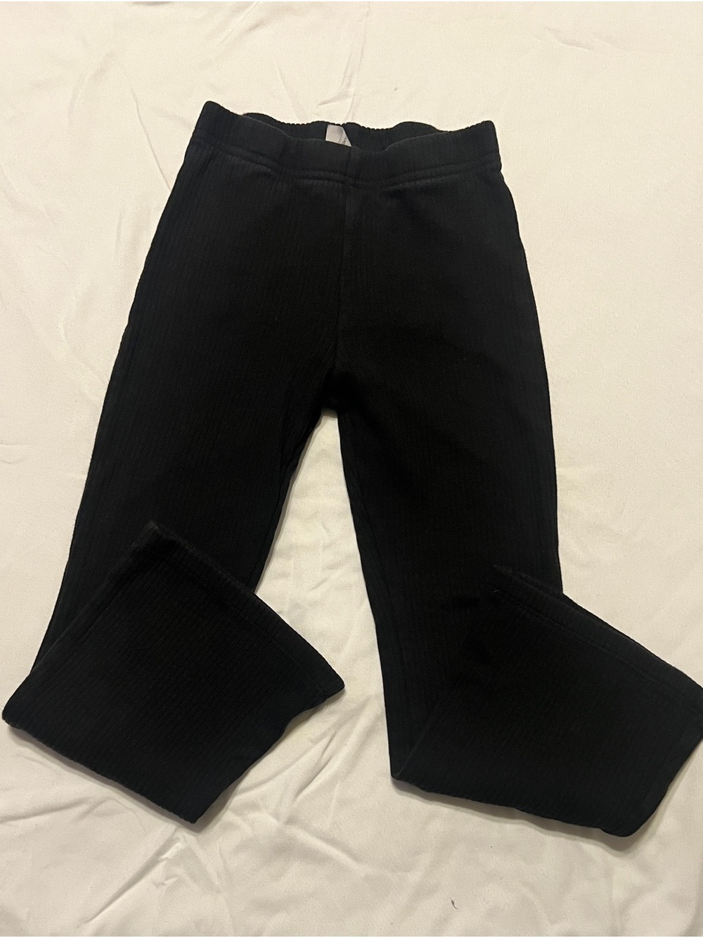 wonder nation Black Ribbed Kids Leggings Girls size 5 T